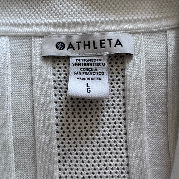 Athleta White Ribbed sweater vest. Sz L - Picture 16 of 16